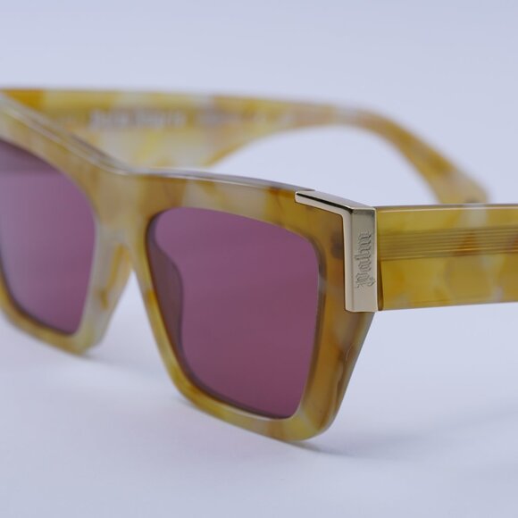 Palm Angels PERI099 HOLLYWOOD 1925 Cat Eye Sunglasses - Havana/Red - Picture 4 of 11